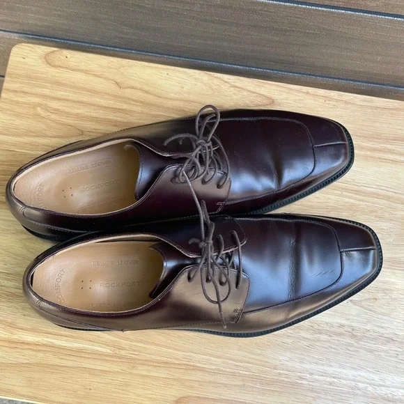 Rockport Men's Derby Split Toe Dress Shoes Model APM1235E Brown‎ Size 15M - Picture 6 of 10